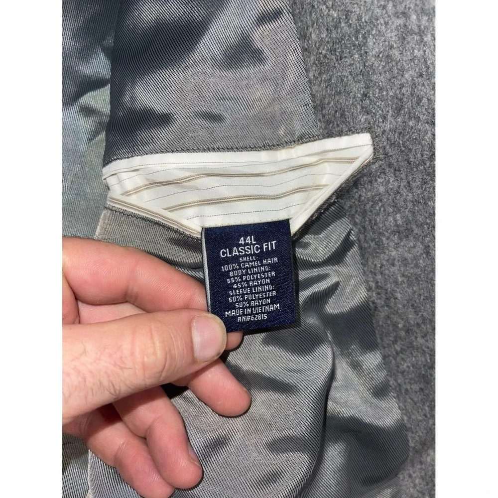 Stafford Gray Blazer 100% Camel Hair Classic Fit Sport Coat 44L